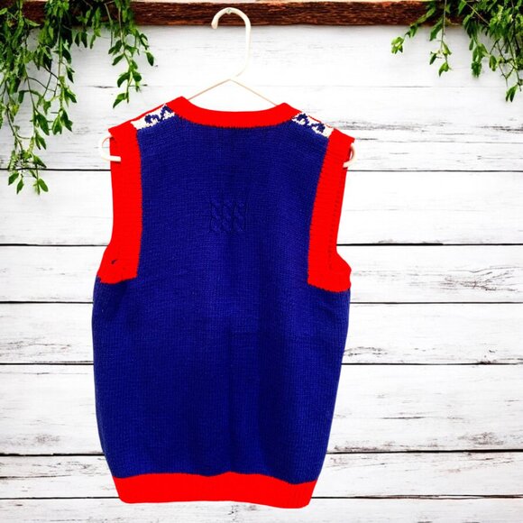 Marisa Christina Colorful Golf Knit Pullover Sleeveless Women' VTG Sweater Sz S - Picture 3 of 7